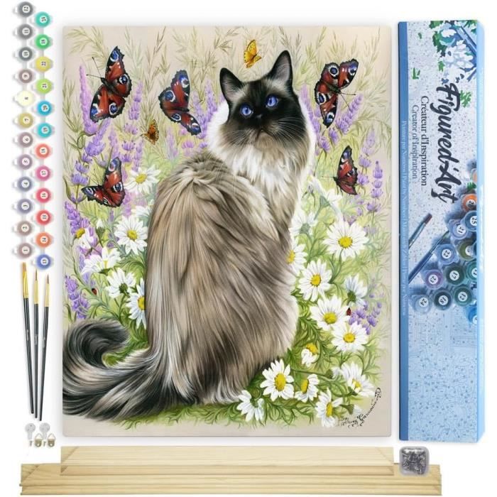 Pintur par Numéro Figurd'Art - Chvaux à la fin d l'hivr - Kit d Loisir Créatif DIY Numéro d'Art Complt - 40x50cm sans châssis n bois au millur prix