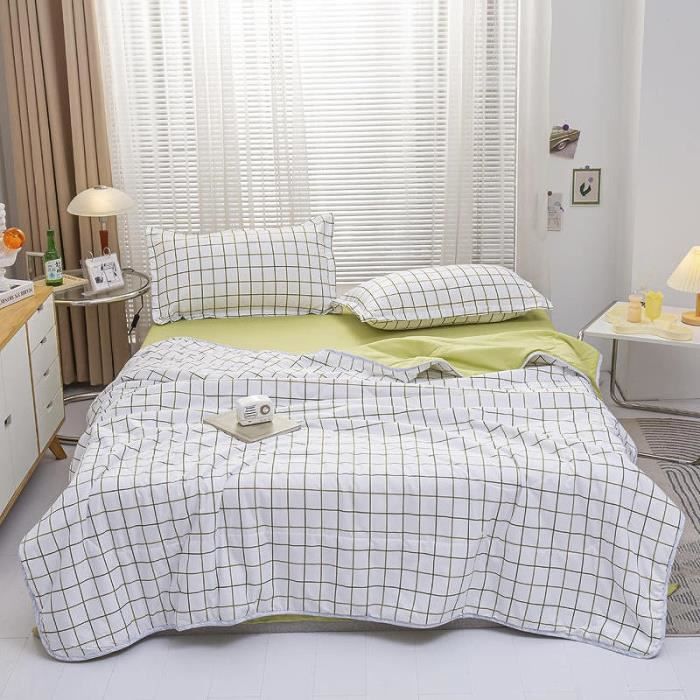 Couette D'Été Yinghesheng 200x230cm - Légère, Respirante, Imprimée - Lavable En Machine, Coton Doux