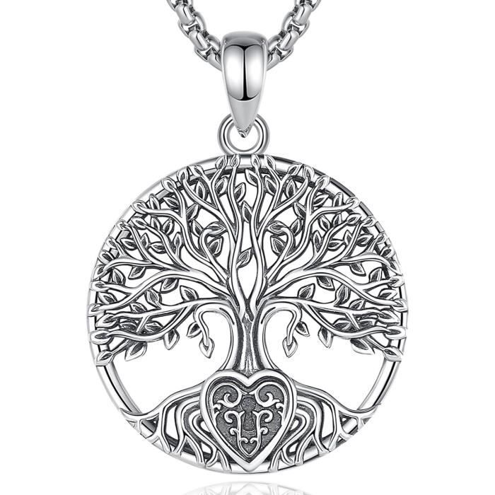 Bijoux Vikings Homme Collier Arbre De Vie Viking Argent 925