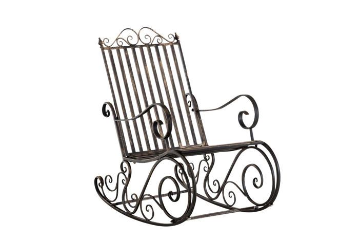 Chaise à bascule - MDJ - Rocking Chair - Fer - Vintage - Bronze vieilli Chaise à bascule - MDJ - Rocking Chair - Fer - Vintage - Bronze vieilli