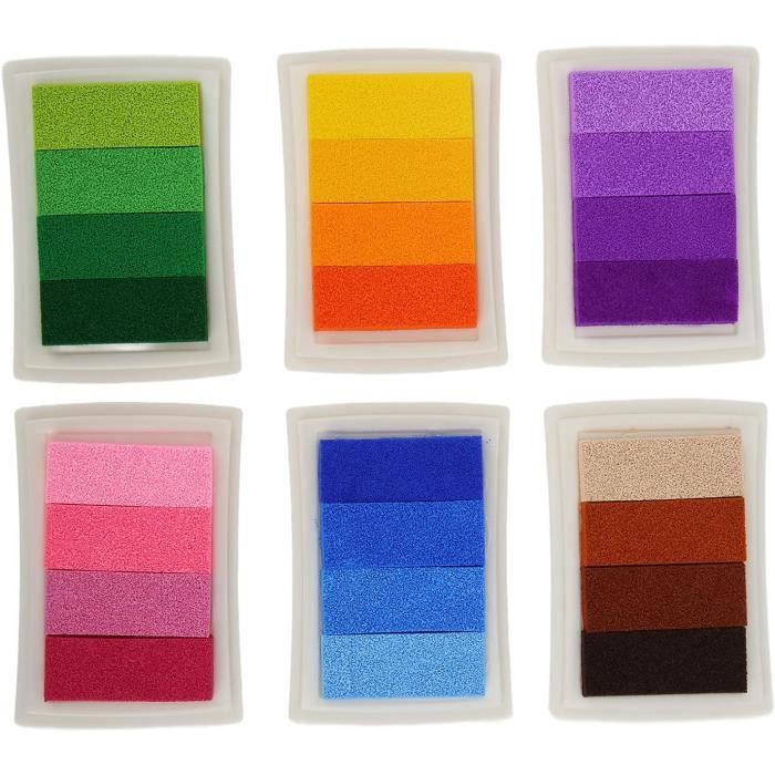 Lot De 36 Tampons à Encre Arc-en-Ciel Rétro Hippie - Idéal Pour Anniversaires, Récompenses De Classe Et Carnavals