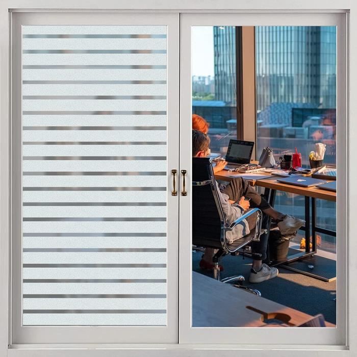 Film Occultant Fenêtre,Film électrostatique Fenêtre Motif Rayure