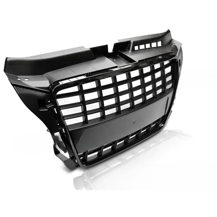 Calandre avant pour Audi A3/S3 de 2008 a 2012 Look Sport Noir Brillant-28648356