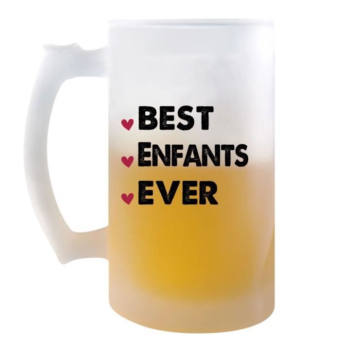 Chope à Bière Personnalisée Marraine D'amour - Verre Givré 470 Ml - Cadeau Original