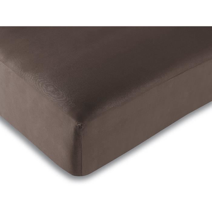 Drap housse 160 x 200 cm chocolat Drap housse 160 x 200 cm chocolat