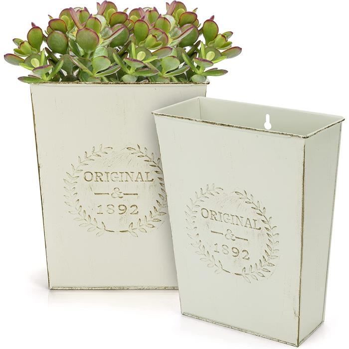 Vase Vintage En Métal Belle Vous - Pot à Lait Zinc 11x19cm - Déco Shabby Chic Pour Fleurs, Mariage, Intérieur/Extérieur