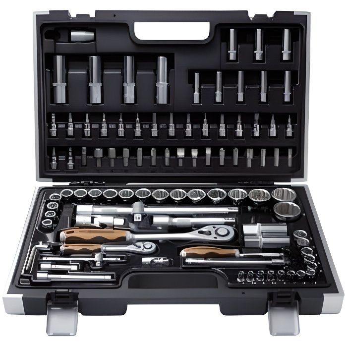 Coffret douilles professionnel 92 pièces - Magnusson - 2 clés à cliquet -  Vanadium et chrome - Cdiscount Bricolage