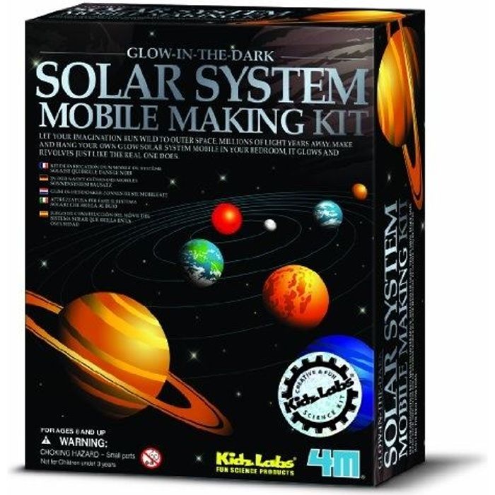 jeu de construction - 4m - 5603225 - kit mobile du système solaire phosphorescent