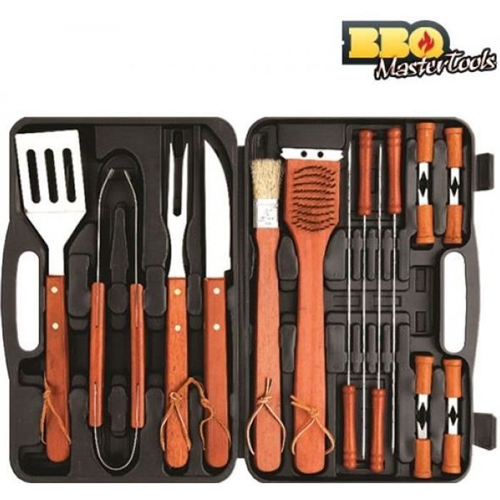 Mallette Ustensiles Barbecue BBQ Master Tools 18 pièces Cdiscount Jardin