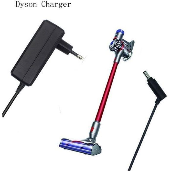 Chargeur pour Dyson V6 V8 DC62 V7 SV03 DC58 DC59 DC61 DC74 Adaptateur  secteur pour aspirateur (5.9in Câble secteur) - Cdiscount Bricolage