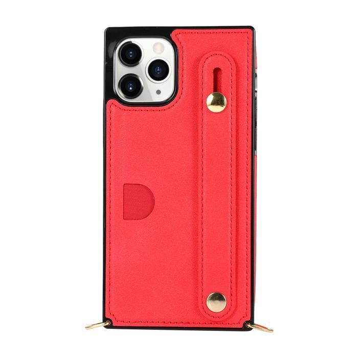 Suncase Étui En Cuir Pour IPhone 12 Pro (6,1") - Coque Rigide Avec Languette D'extraction - Noir, Fait Main
