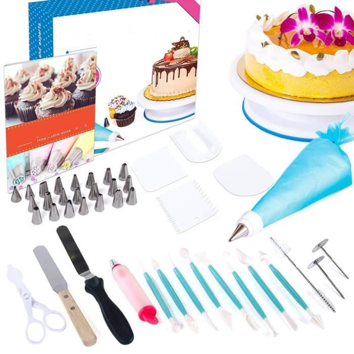 Plateau A Gateaux Kit De Patisserie Avec Ustensiles De Plateau Presentoir A Gateaux Tournant Pour Glacage Materiel De Cuisine 38pcs Achat Vente Poche A Douille Plateau A Gateaux Kit De Pa Cdiscount