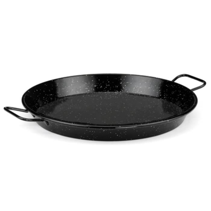 /Ø 28 cm Fabriqu/é en Espagne Po/êle /à Pa/ëlla Profonde Acier /Émaill/é Vitrifi/é Plat /à Paella 4,3 L Rev/êtement Antiadh/ésif Wok avec Poign/ées Menax