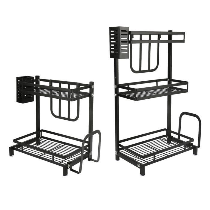 Porte Épices-3 Niveaux en Acier Inoxydable pour Rangement de Cuisine