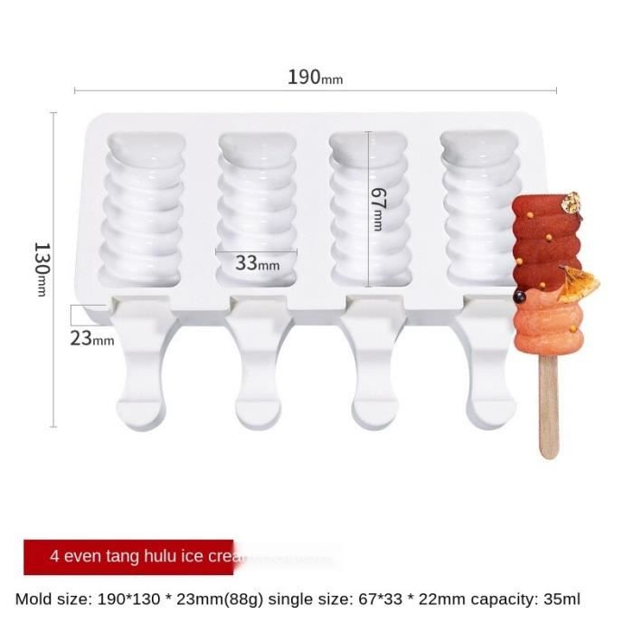 Moules à Glace En Silicone 8 Formes (étoile, Fraise...) Avec Bâtonnets Et Couvercle Crocodile - Réutilisables, Pour Enfants