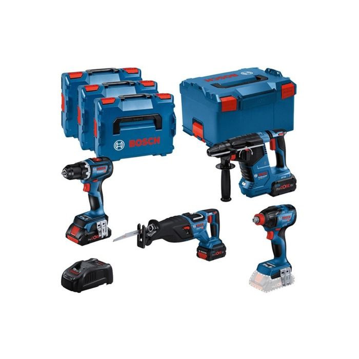 KIT 4 Outils BOSCH GSRGDXGBHGSA 1 x ProCore 18V 4.0Ah + 2 x ProCore 18V 5.5Ah 0615990N37 - vue 2