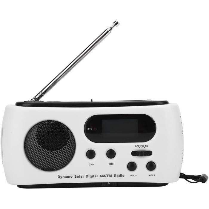 TV Portable GPX 5 Pouces Noir Et Blanc - Tuner TV/AM/FM/Radio Météo + Lampe De Poche - Modèle TVP18RSYEL