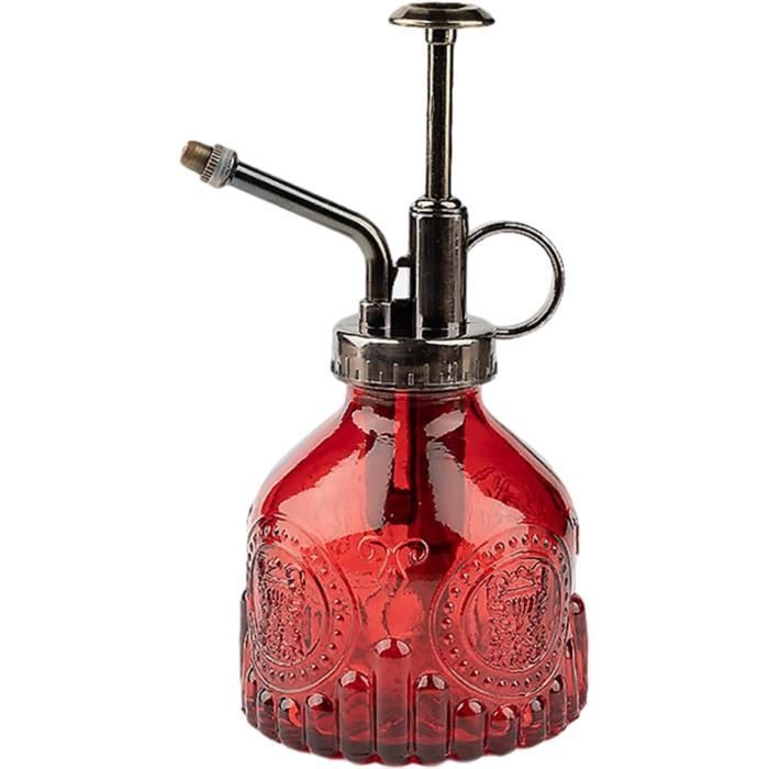 Vaporisateur Vintage Pour Plantes - Arrosoir Décoration Rétro Verre Fumé Et Laiton - 200ml
