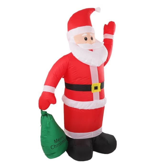 Decoration Noel Exterieur, Père Noël Couronne Noël Gonflable 120CM, LED Lumineuse, Guirlande de Noël à Suspendre à la Fenêtre, Deco Noel pour Jardin | Leroy Merlin