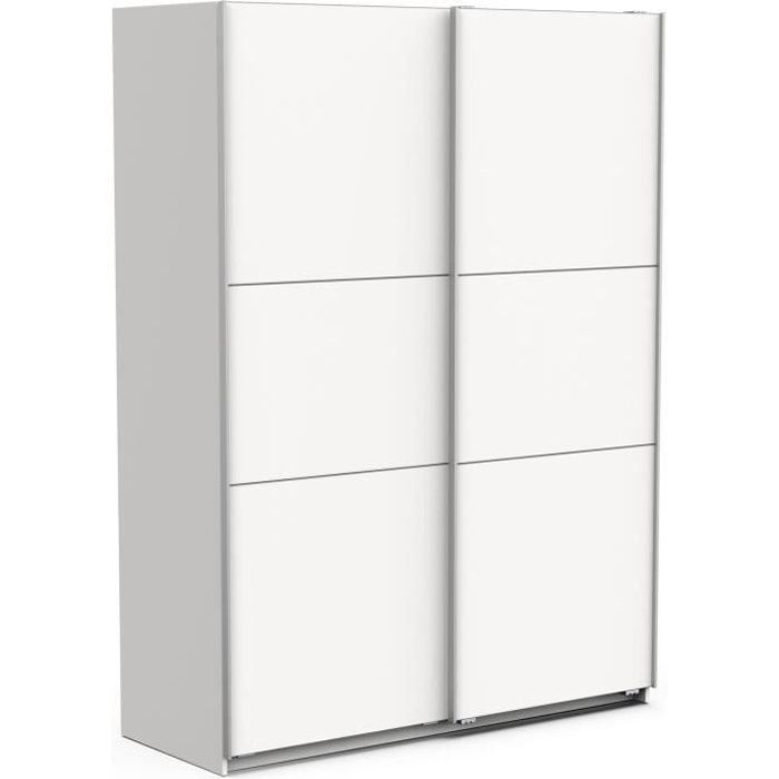 Armoire GHOST - Décor blanc mat - 2 Portes coulissantes - L.148 x P.59,9 x H.203 cm - DEMEYERE