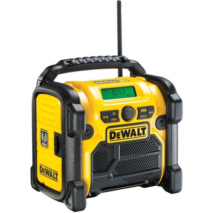 DeWalt DCR020 Radio de chantier DAB+ Li Ion 10 8 18V marche sur batteries & secteur - vue 2