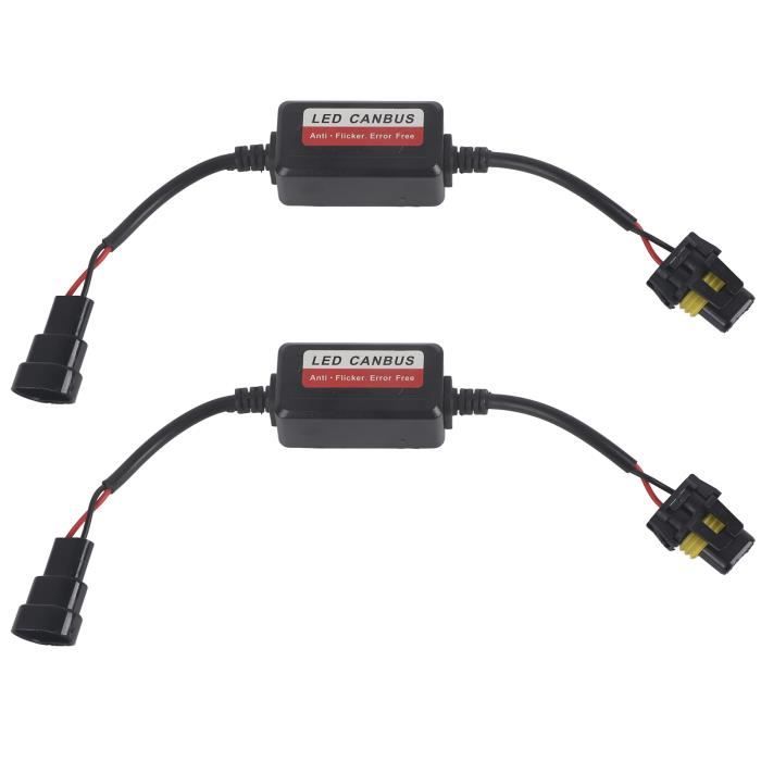 Dilwe Décodeur de phares à LED 2Pcs LED Décodeur Résistances de Phare Dilwe Décodeur de phares à LED 2Pcs LED Décodeur Résistances de Phare