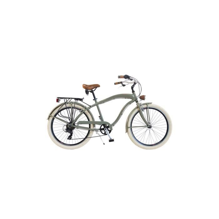 Cruiser Vélo de Ville Retro Via Veneto by Canellini Aluminium Homme Vert Opaque - 26\