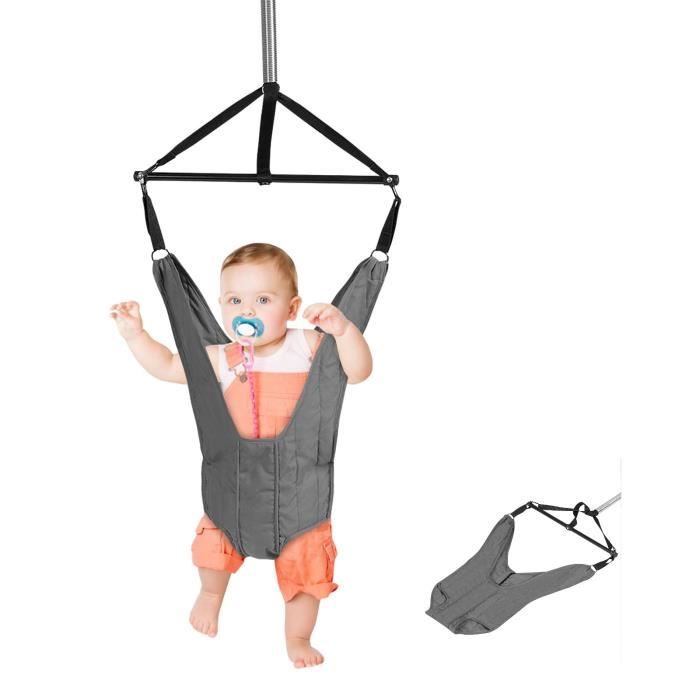 Siège sauteur pour bébé - DREAMADE - Réglable en hauteur - Coton Polyester  - Gris - Cdiscount Puériculture & Eveil bébé