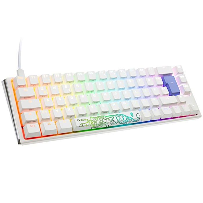 Clavier Gaming - DUCKY - One 3 Classic Pure White SF - Rétroéclairage RGB LED - Cherry MX - Filaire