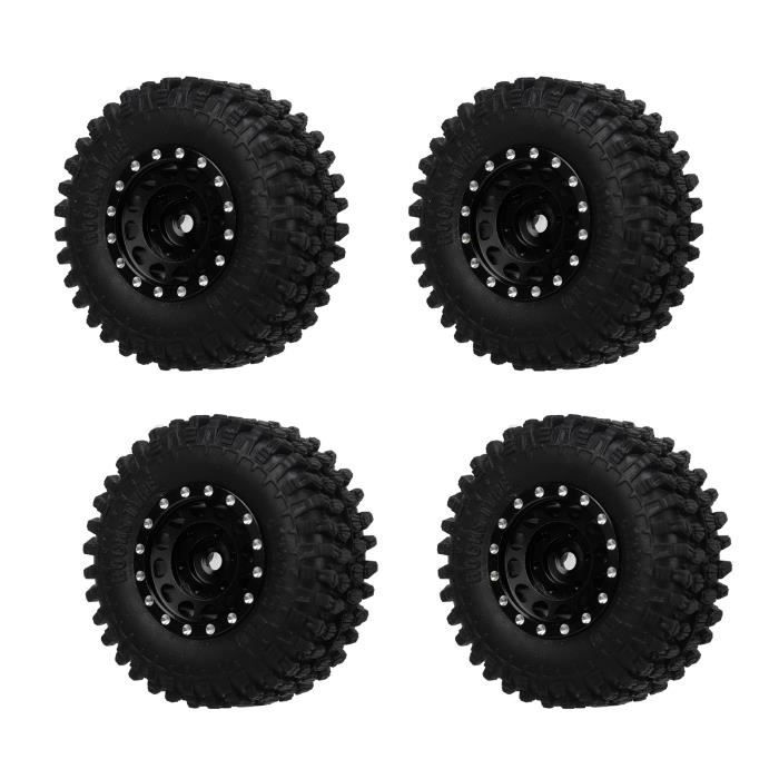 Pneus Caoutchouc RC Amortissants 4 Pièces - Roues Résistantes Pour Traxxas Maxx Arrma Kraton 1/8 1/10