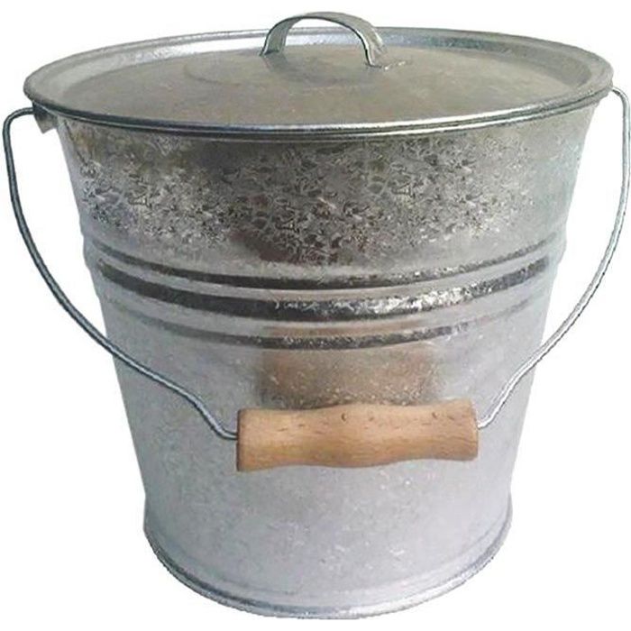 Seau cendres granulés ou compost avec couvercle 10 litres Gris - Cdiscount  Bricolage
