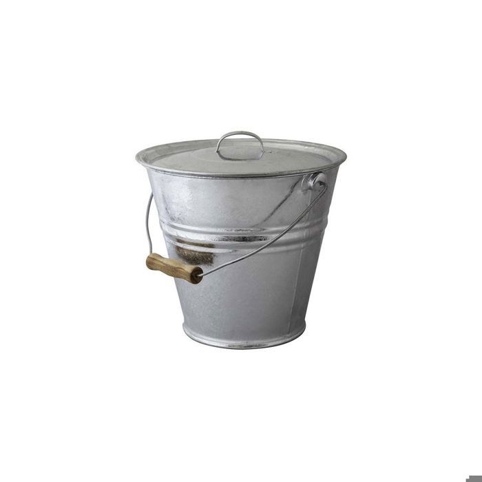 Seau cendres granulés ou compost avec couvercle 10 litres Gris - Cdiscount  Bricolage