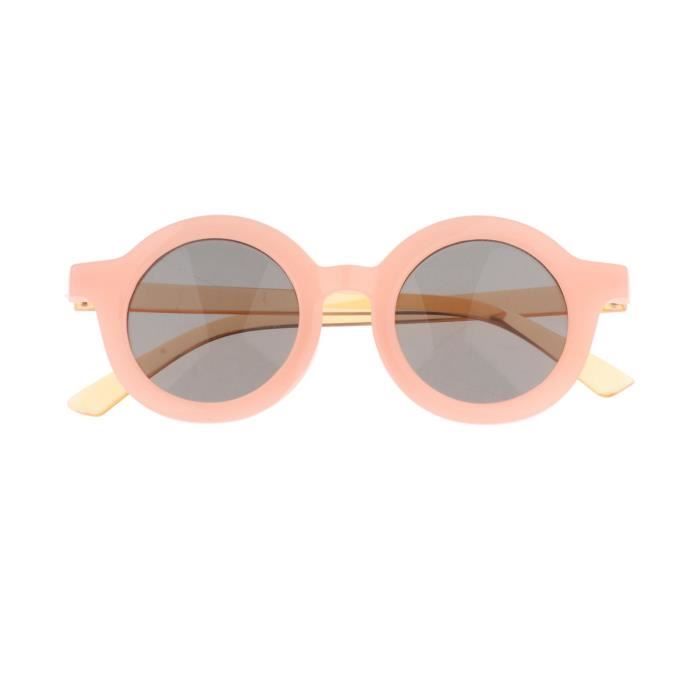La couleur rouge lunettes de soleil rondes pour enfants, pour garçons