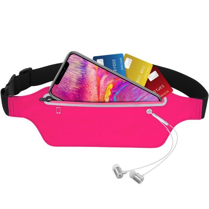 Ceinture Running Avec 3 Poches - Sac Banane Sport Réglable 70-120cm, Imperméable Et Réfléchissant