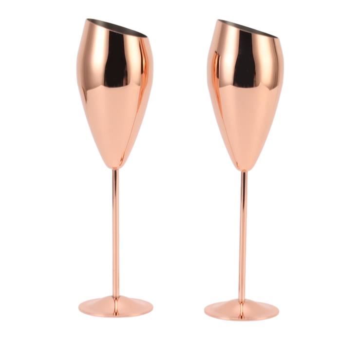 Lot De 2 Flûtes à Champagne - 20,3 Cm - Verre Transparent, état TB