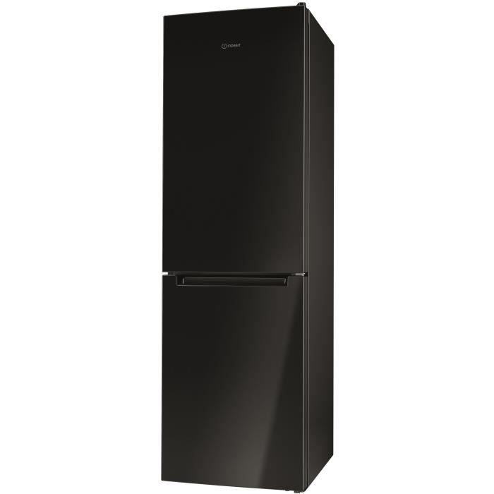 Réfrigérateur congélateur bas - INDESIT LI8S2EK - 339 L (228L +111 L) - Froid statique - Classe E - L69 cm x H 193,5 cm - silver
