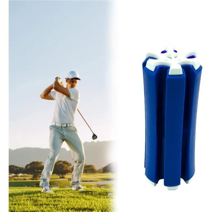 Support de club de golf portable, support de rangement de queue, support de fixation de golf, capacité 6 clubs de golf - bleu