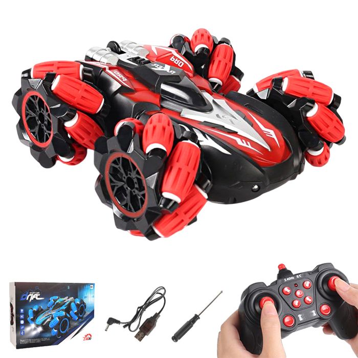 Voiture Télécommandée 360° RC Rotation,Voiture cascadeuse double face 2,4Ghz Voiture Tout Terrain Jouet Cadeau de Noël pour Enfants