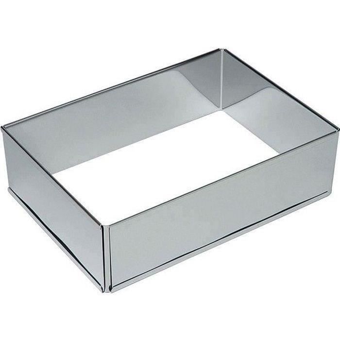 Cadre à pâtisserie extensible - rectangle - inox