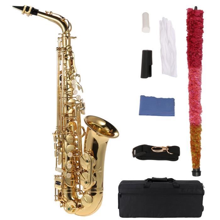 Kit De Nettoyage Pour Saxophone Alto - Chiffon 23,5x23 Cm Et Brosse Flexible - Pour Nettoyer L'intérieur Du Tube, Clarinette, Flûte