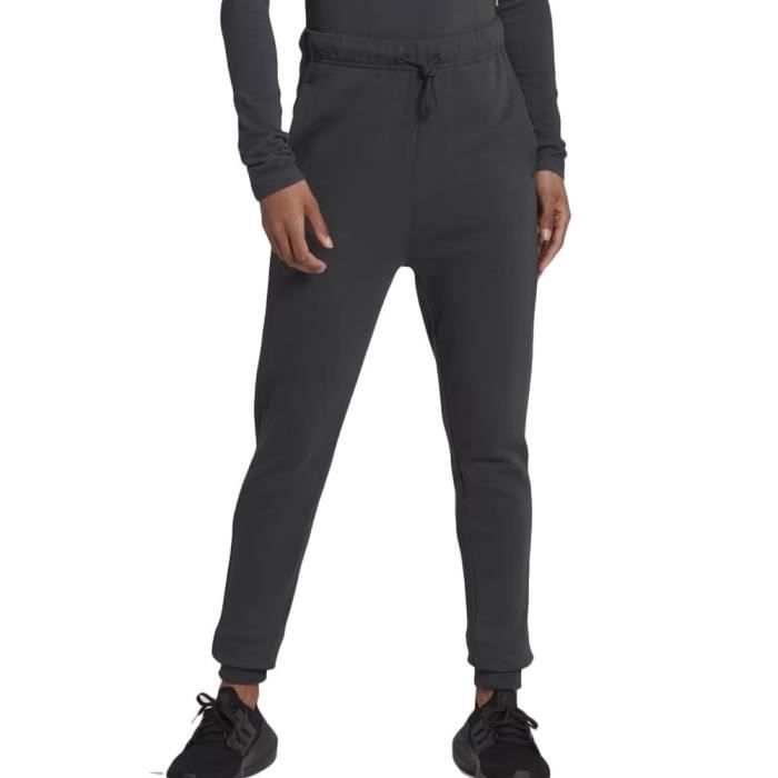 Jogging Femme ADIDAS Noir - Coupe slim - Taille haute - Molleton bio et lyocell