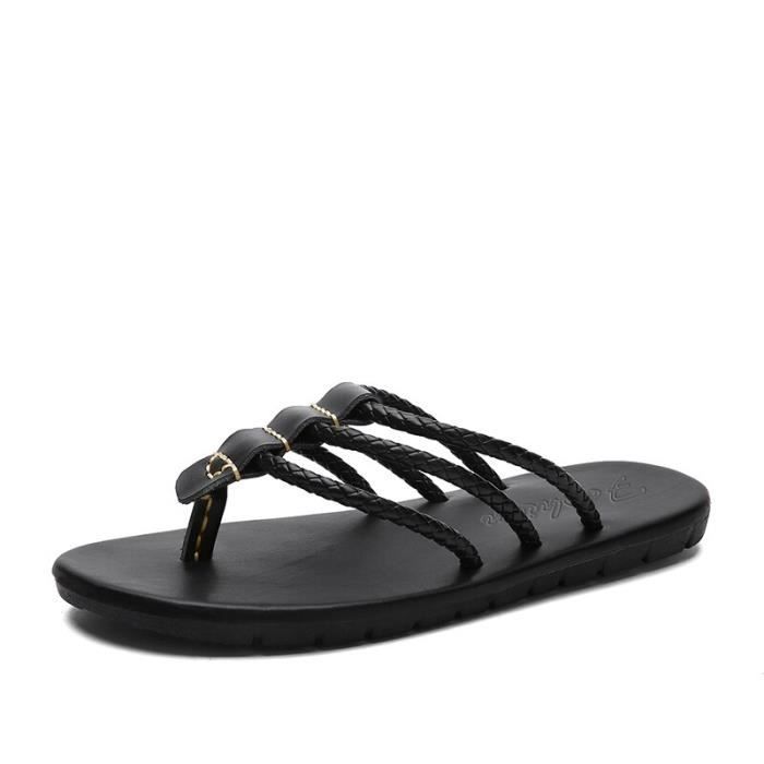 Sandales Tongs DIESEL Femme - Cuir Véritable Jaune - Pointure US 6 - Neuf Avec Boîte