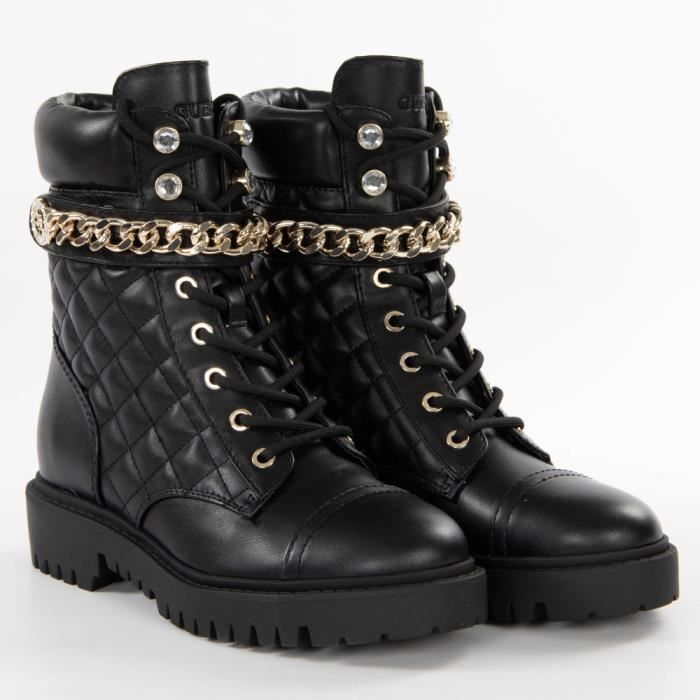 Guess Bottine Guess Femme Chain boot Noir cuir