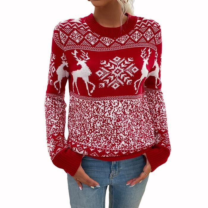Noël Femme Pull De Noel Fun Pull De Noël En Tricot Pour Femme