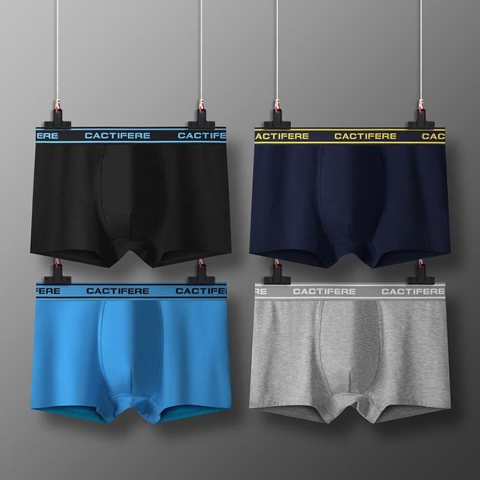 Boxer Homme En Coton élasthanne – Taille Moyenne, élastique, Respirant, Lot De 1, Coloris Uni (gris Foncé, Etc.)