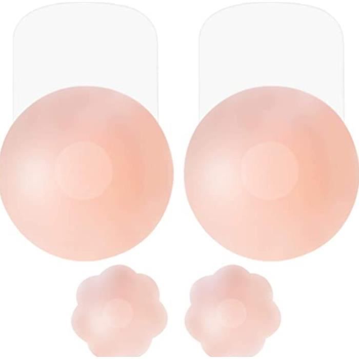 Cache-Tétons Auto-Adhésifs Réutilisables En Silicone - Push-Up, Invisible, Pour Robes Dos Nu, Mariée