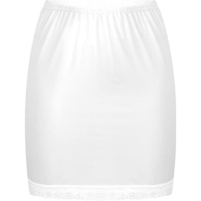YIZYIF Femme Jupon sous Robe Jupe Sculptante Fond de Jupe Lingerie Sous-vêtement Type A Blanc