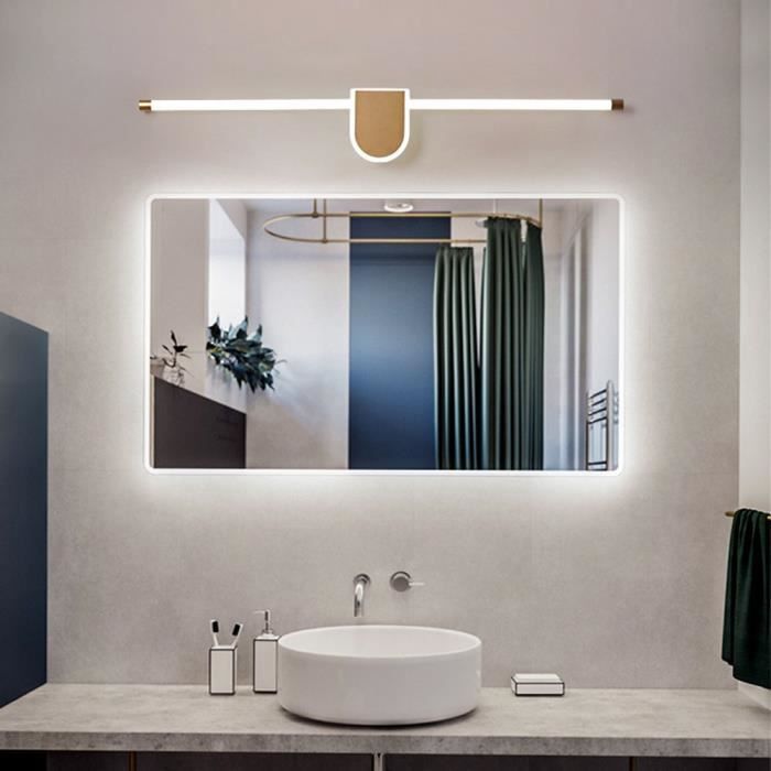 Led Applique Dore Miroir De Salle De Bain Eclairage Ip44 Pour Armoire De Toilette Lampe Murale Garde Robe Tableau Luminaire Cdiscount Maison