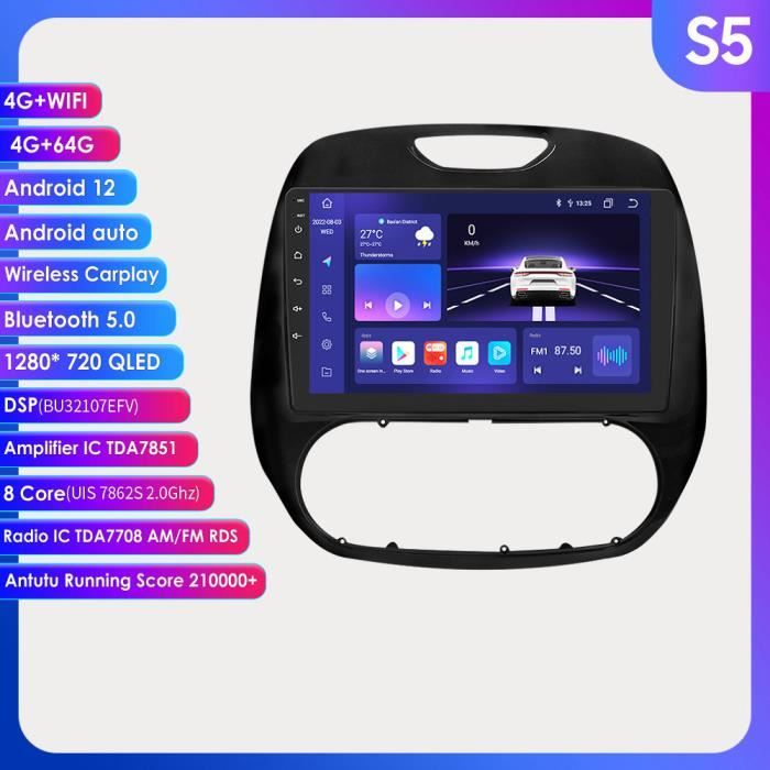 SXAUTO Autoradio Android 14 Per Renault Captur/Kaptur (2014-2019) - 9 Pollici 8 Core 8GB RAM+256GB ROM Con Carplay E DAB