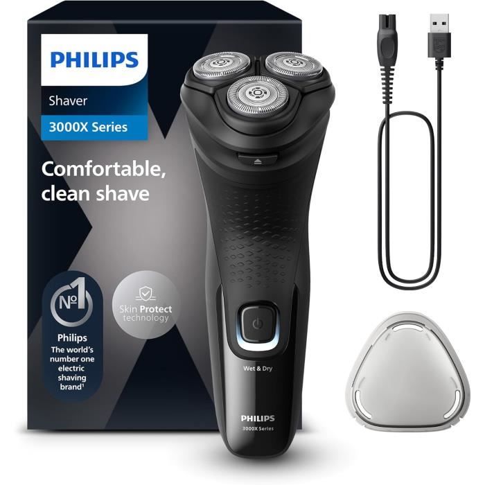 Philips Electric Shaver Series rasoir électrique Wet & Dry couleur celeste avec technologie SkinProtect tondeuse rétractable rasoir ergonomique pour hommes inclus rasoir nasal - vue 9